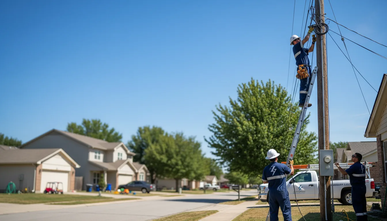 Residential electrician providing installation services in Cottage Hills, IL